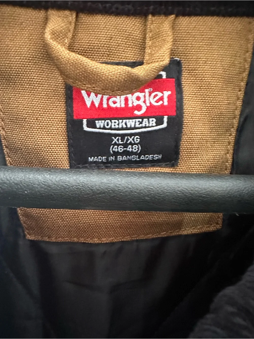 Wrangler Tan Canvas Field Jacket with Dark Brown Corduroy Collar